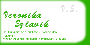 veronika szlavik business card